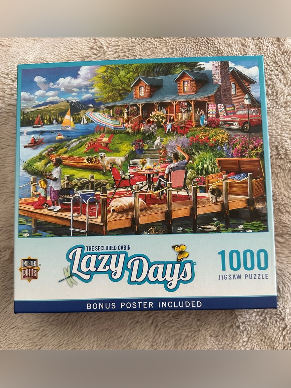 The Secluded Cabin Lazy Days 1000 Piece Jigsaw Puzzle Bonus Poster Included